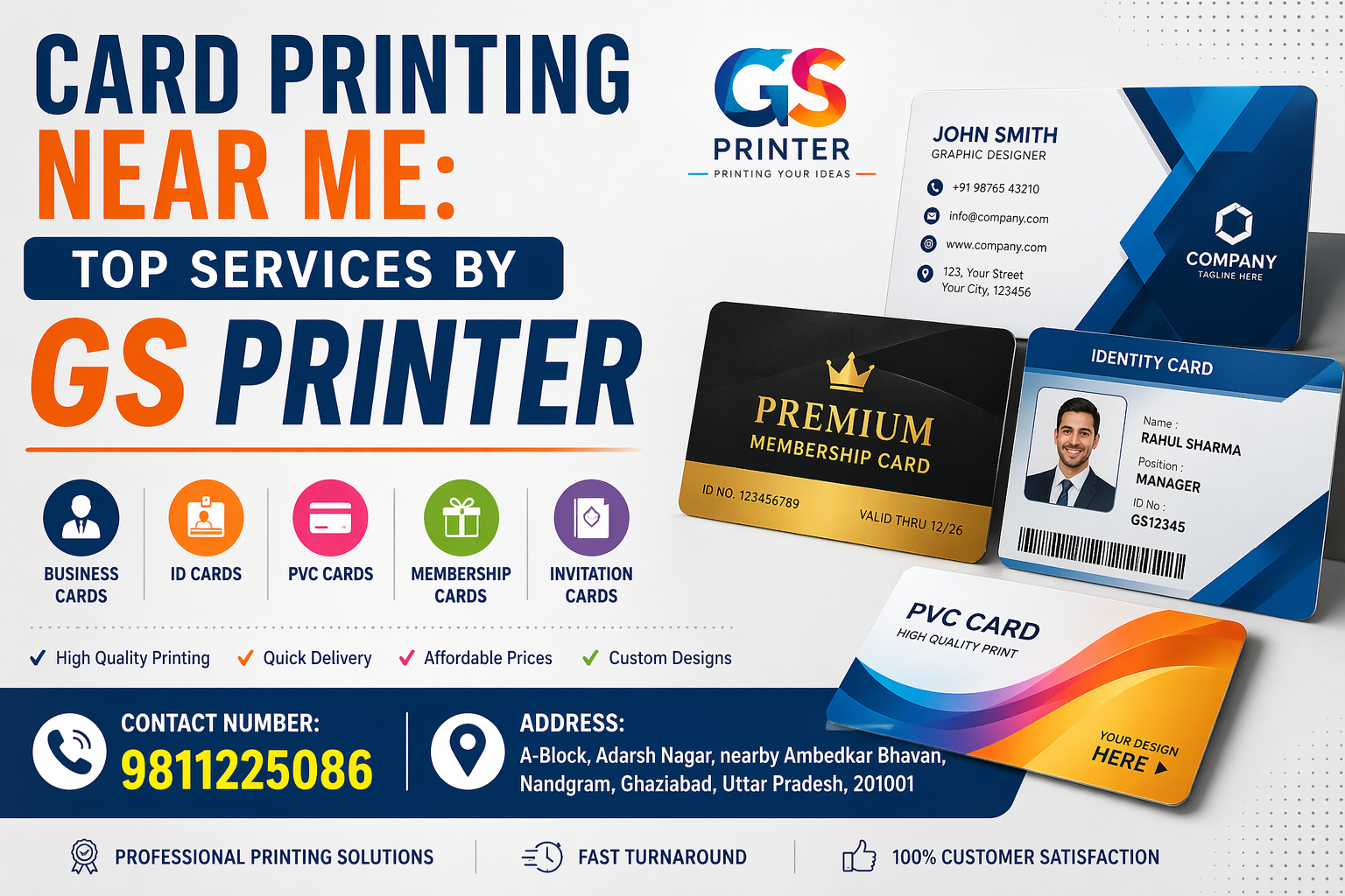 Card Printing Near Me: Top Services by GS Printer