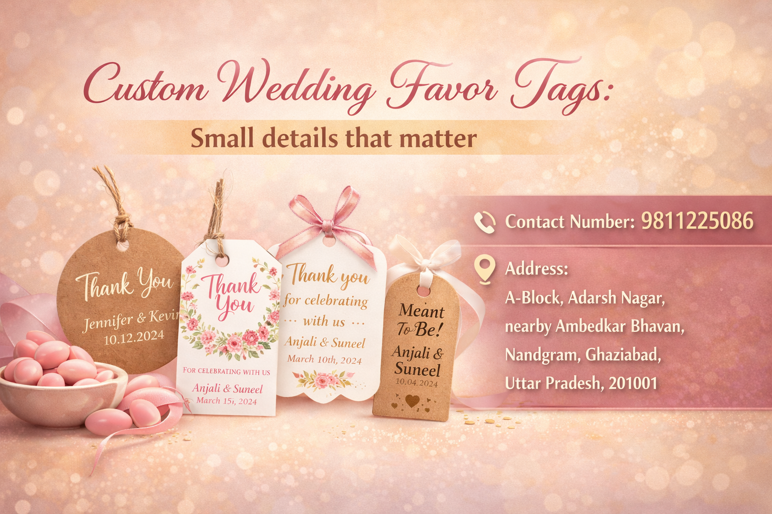 Wedding favor tags