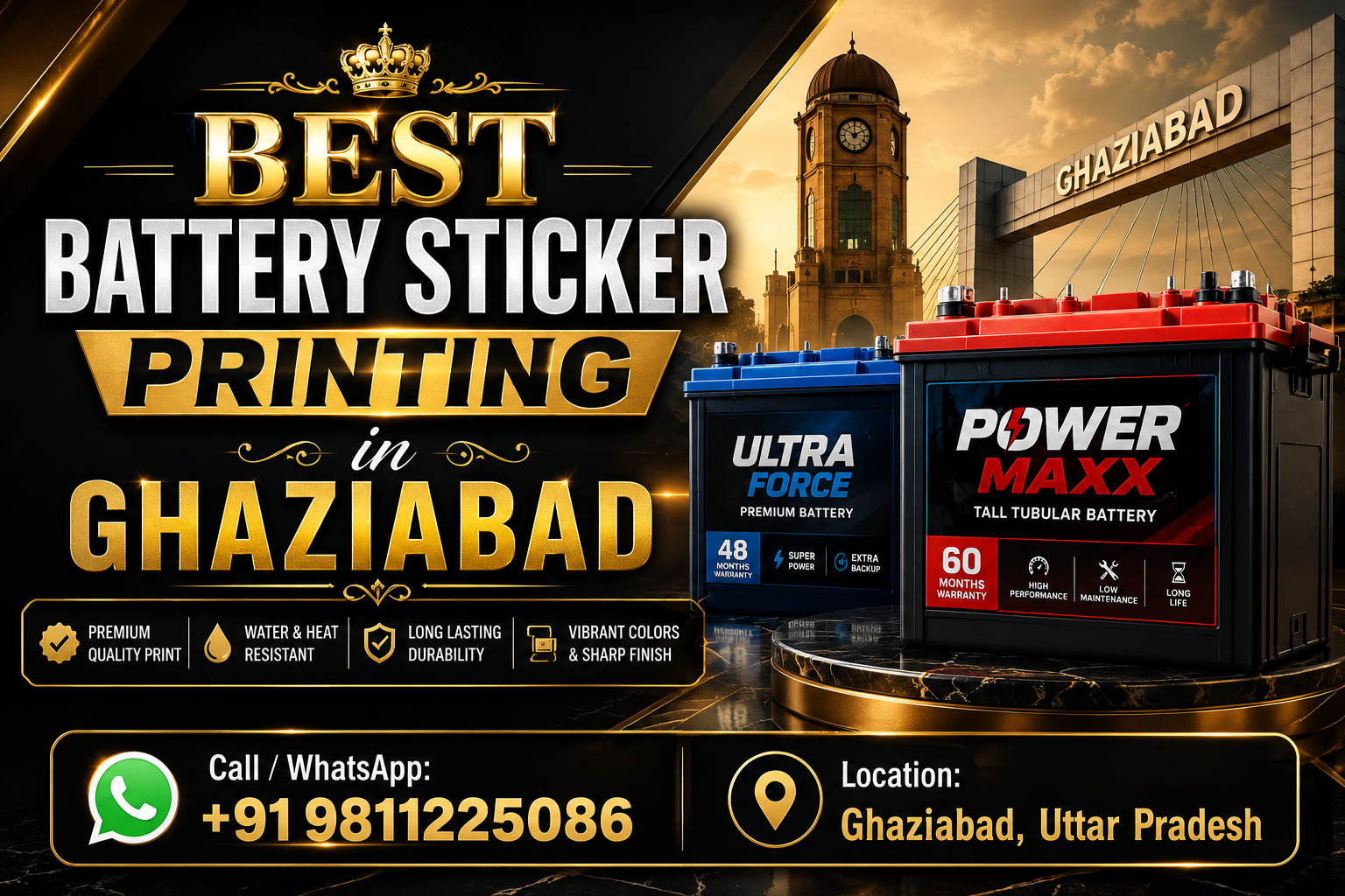 Best Battery Sticker Printing in Ghaziabad