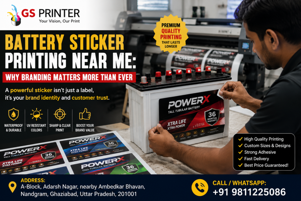 Battery Sticker Printing Near Me