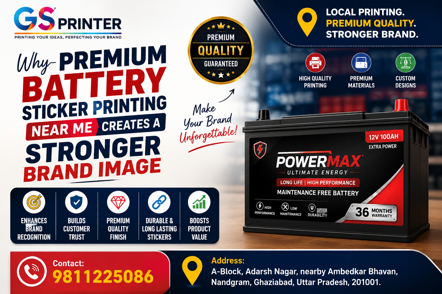 Battery Sticker Printing Near Me