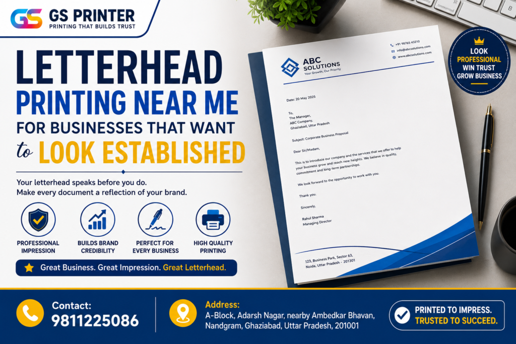 Letterhead Printing Near Me